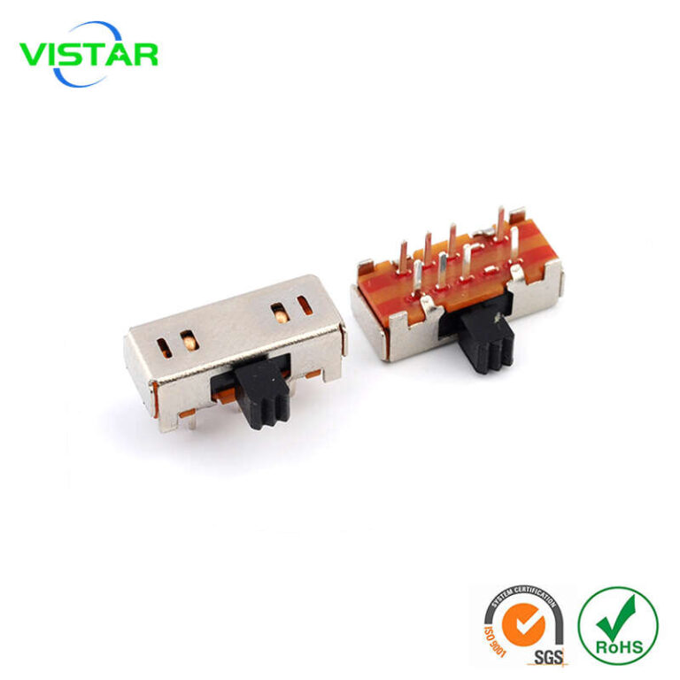 2P3T slide switch 8 pin DIP right angle 8脚3档拨动开关