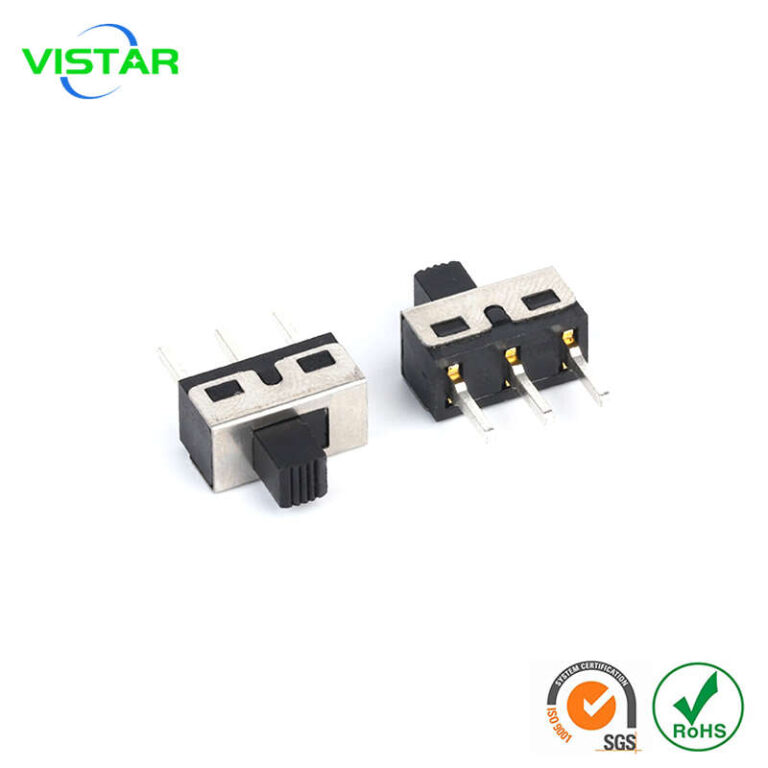 vertical slide switch spdt 180° 两档三脚拨动开关