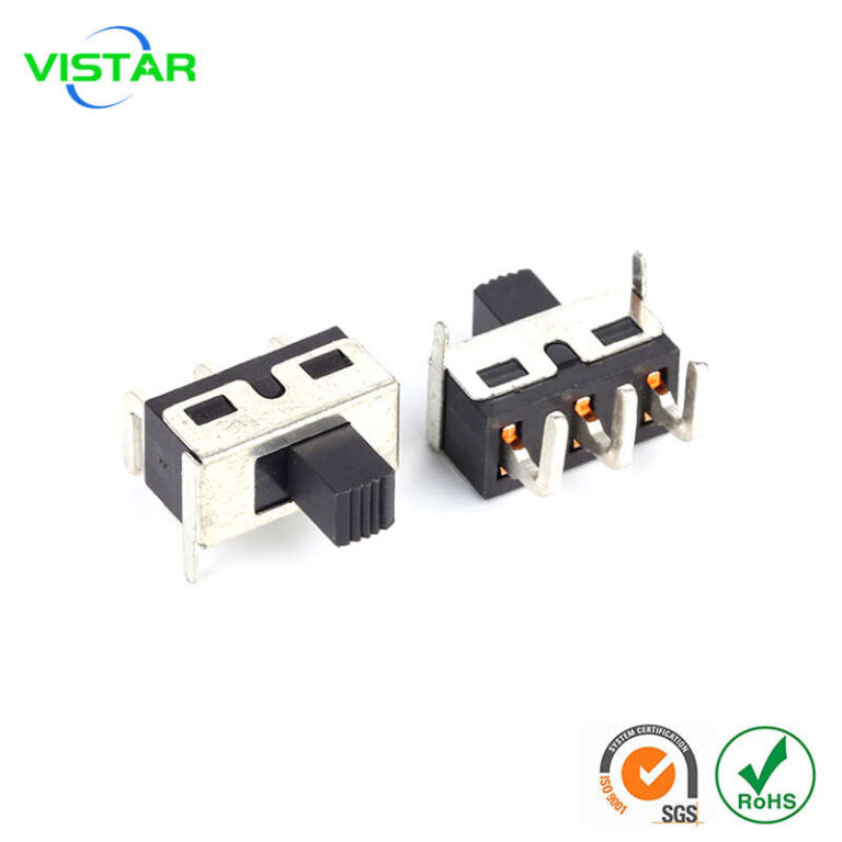 3 pin slide switch 1P2T 大电流两档三脚 卧式滑动开关二档弯脚拨动开关