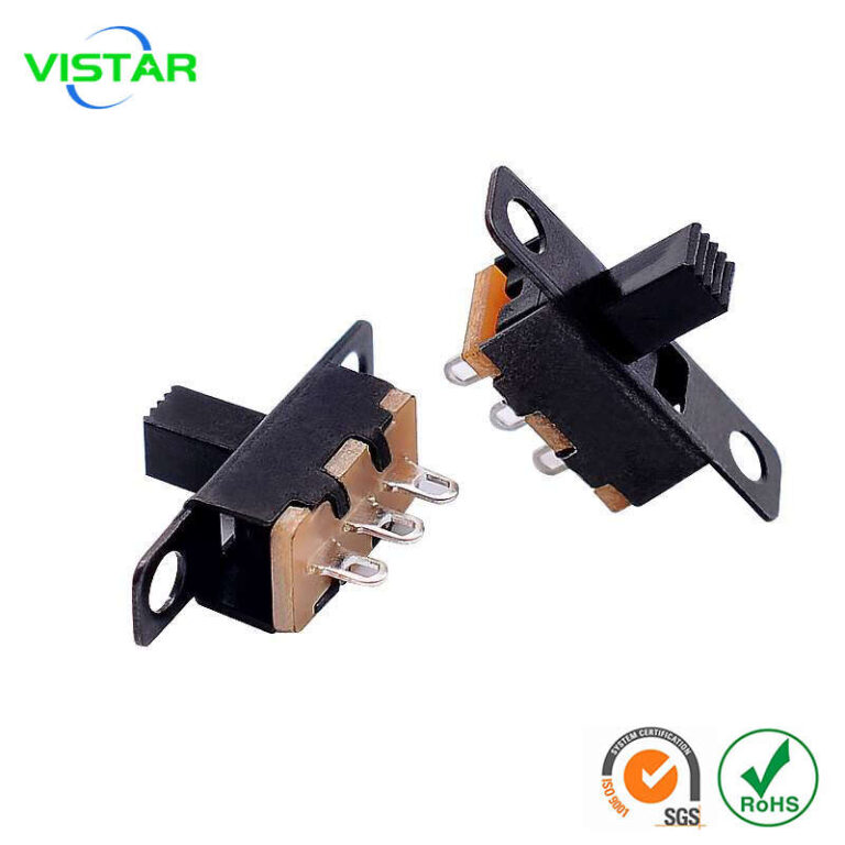 3 pin spdt slide switch 两档三脚带耳朵1P2T拨动开关