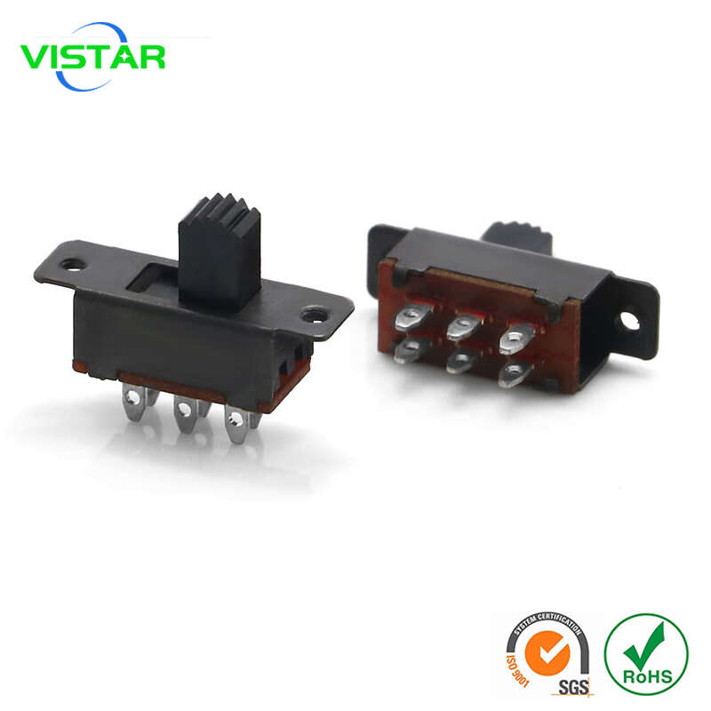 Vertical slide switch 立式滑动开关2P2T拨动开关