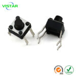 4.5mm Tact switch dip 4 pin 4.5x4.5 高品质轻触开关4.5*4.5 DI0P 4脚插板按键开关 4.5x4.5耐温