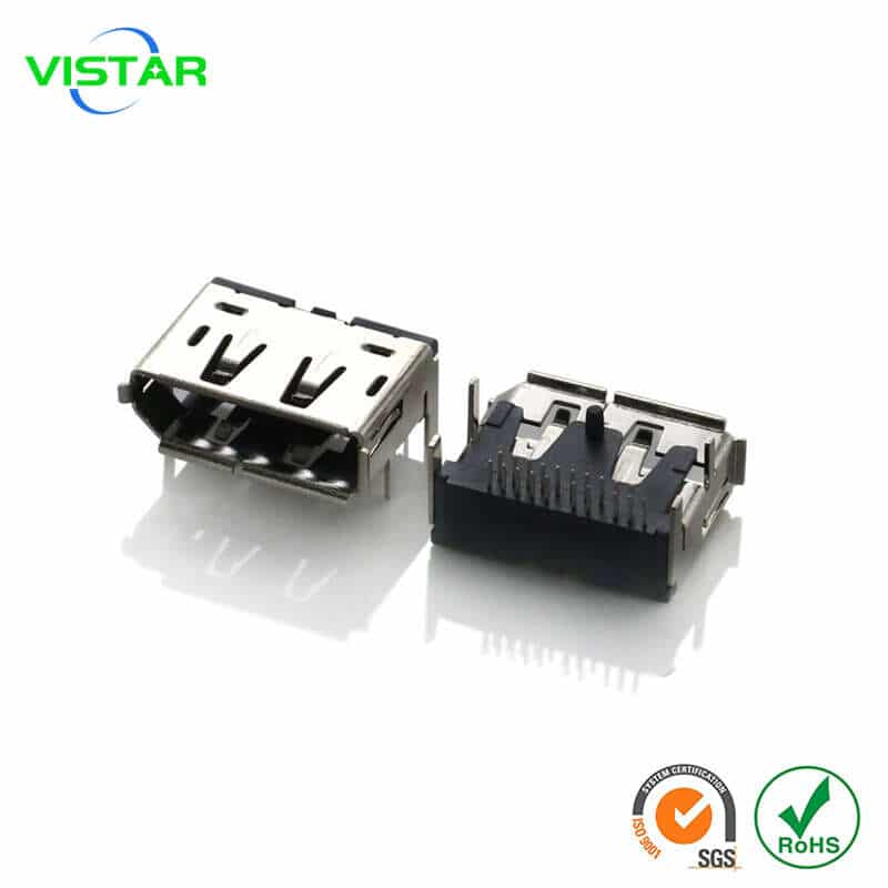 DisplayPort connector 20 pin DisplayPort母座插板