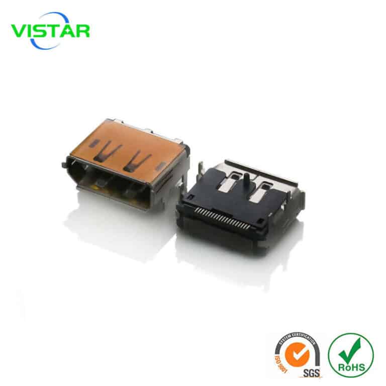 DP connector female SMT on borad DP母座板上贴片