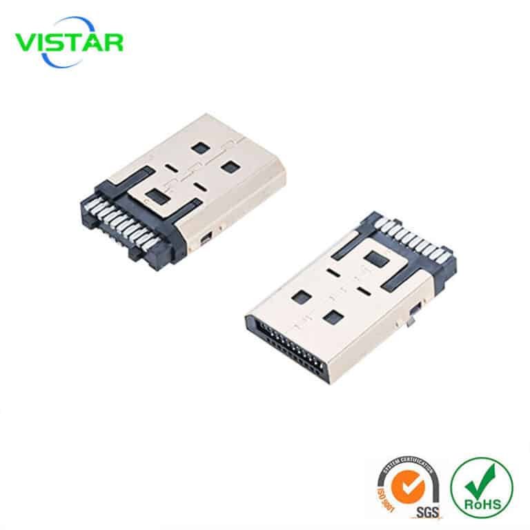 DP solder connector male DP焊线式公头