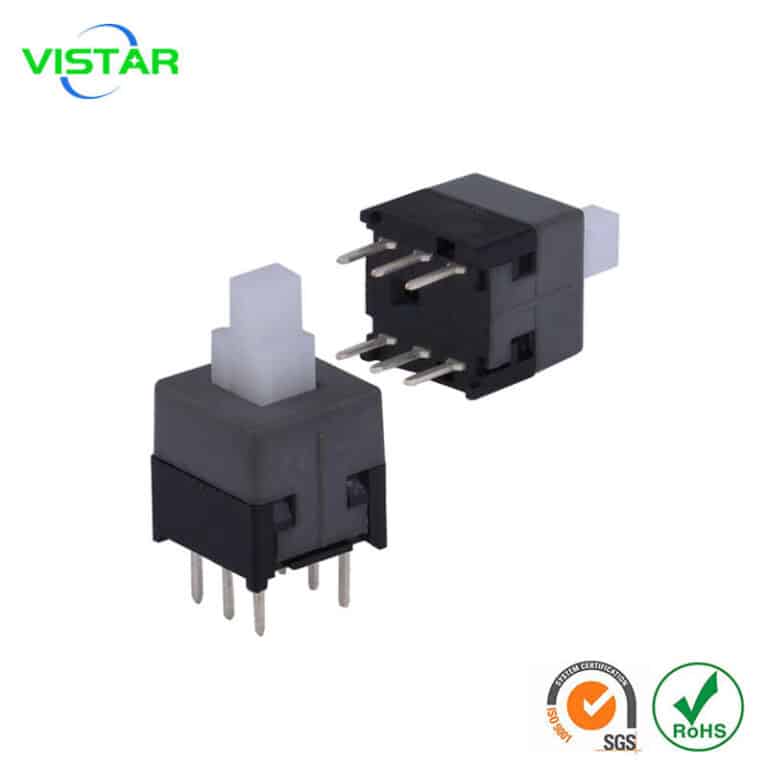 8.5x8.5 push switch self-lock