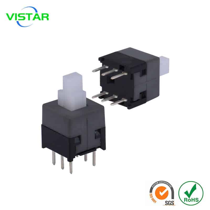 8.5x8.5 push switch self-lock