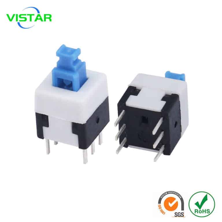 6pin self-locking push switch 8x8 自锁按键开关