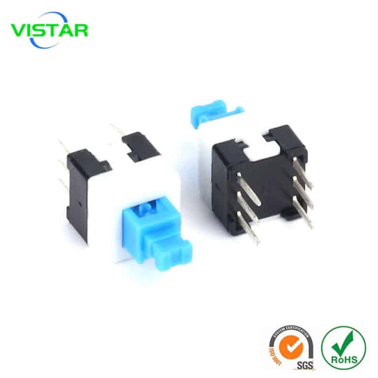 7x7 push switch 6 pin DIP vertical 7*7按键自锁开关