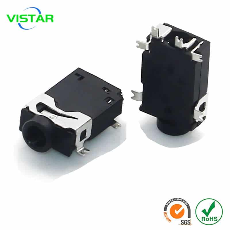 2.5mm jack audio connector SMT 6P