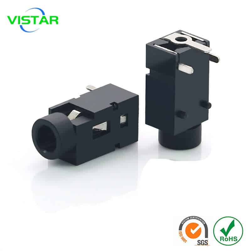 3.5 mm headphone jack DIP 3 pin right angle