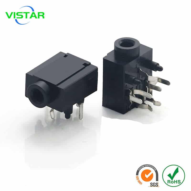 3.5mm audio jack DIP 6 pin phone jack right angle