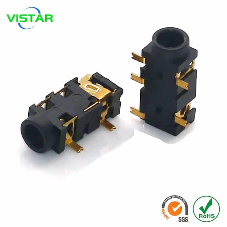 Audio jack 3.5mm耳机插座 PJ-327A 五脚贴片镀金