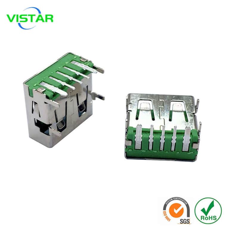 USB female connector 5 pin USB 5P母座 大电流闪充A母 5A快充90度四脚插板