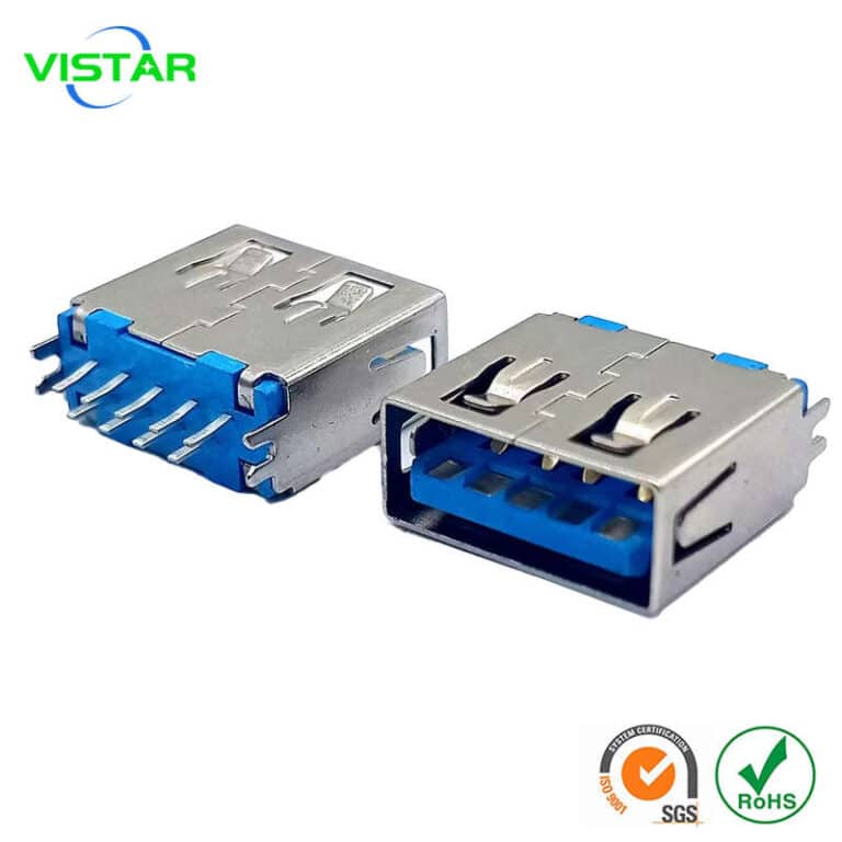 USB 3.0 PCB CONNECTOR USB3.0母座直插 15.0