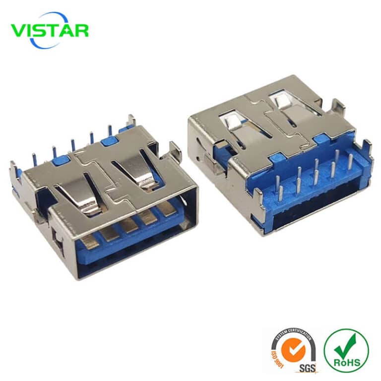 Mid-mount USB 3 connector on motherboad USB3.0母座沉板式DIP 3.0 USB沉板母座