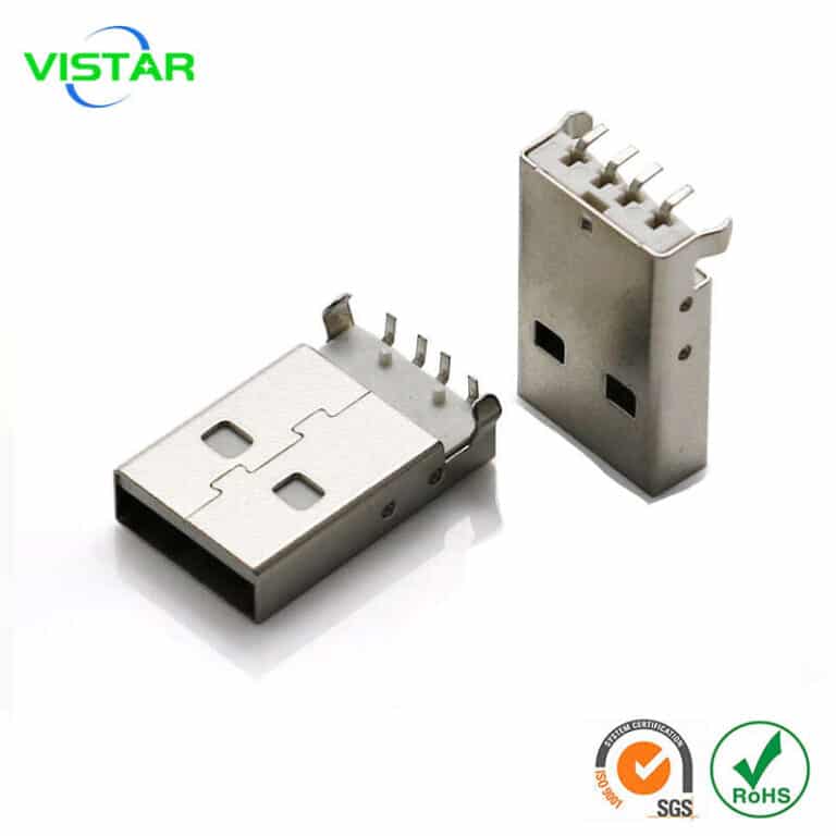 usb male connector 90° On board USB A公沉板