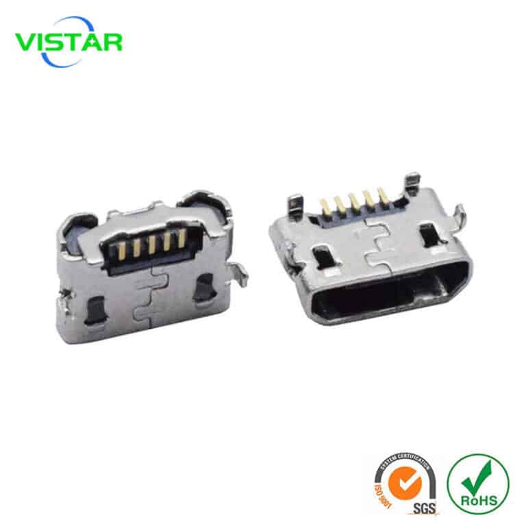 micro-usb connector reverse 5p MICRO USB反向母座 迈克牛角反向7.2/5.3无边